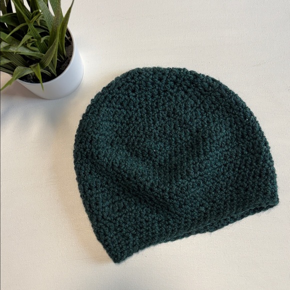 The Hatstand Other - Hand Made Deep Sea Green Cotton Yarn Mens Beanie